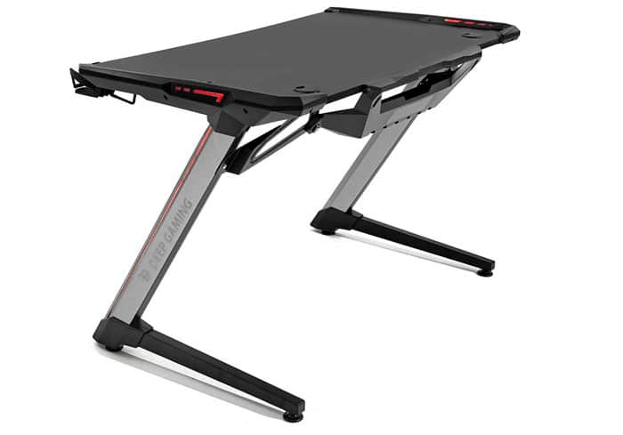 Mesa Gaming Coolbox Deepmaster color negro, medidas 118x67x75cm 