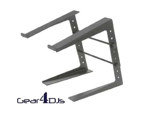 Soporte negro para portátil especial para set de Audio, modelo TTS Table TOB, medidas 23,5x20x22,5cm